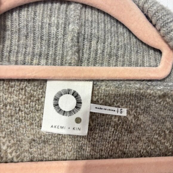 Anthropologie Akemi + Kin Leopard‎ Louise Cardigan Sweater One Size Gray Tan - Picture 5 of 7